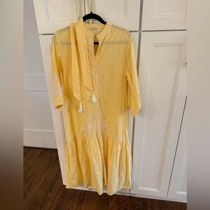 Julia Amory Yellow Belted Dress